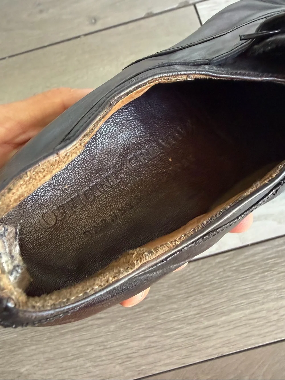 Officine Creative dark brown leather oxford shoes